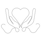 heart in hands border 001